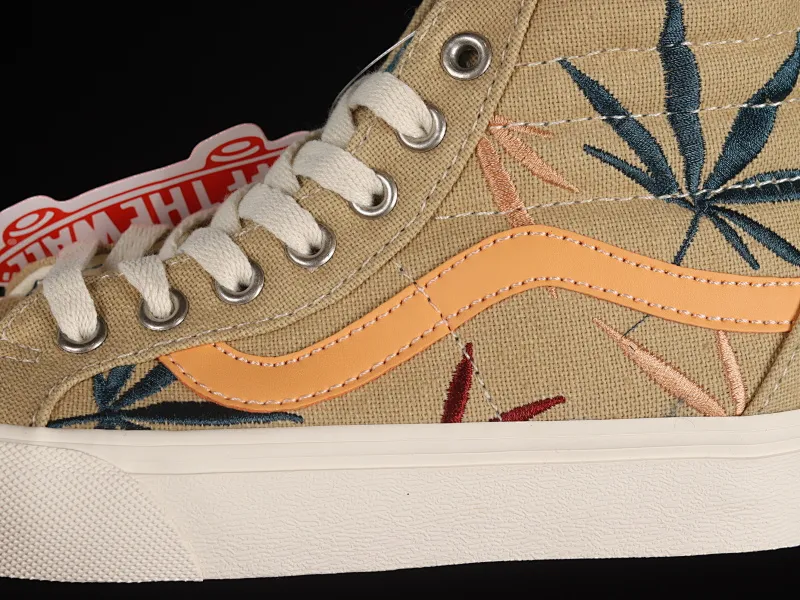 All categories Vans Vans series Vans Hi Vans high-top Vans Sk8-Hi Vault OG VR3 Vans official environmental protection series Maple leaf electric embroidered canvas shoes VN0A5EE3AZB